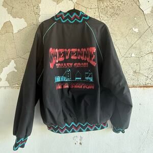 Vintage Bomber Jacket West Ark USA Southwestern Aztec Mens 2XL Western Workwear